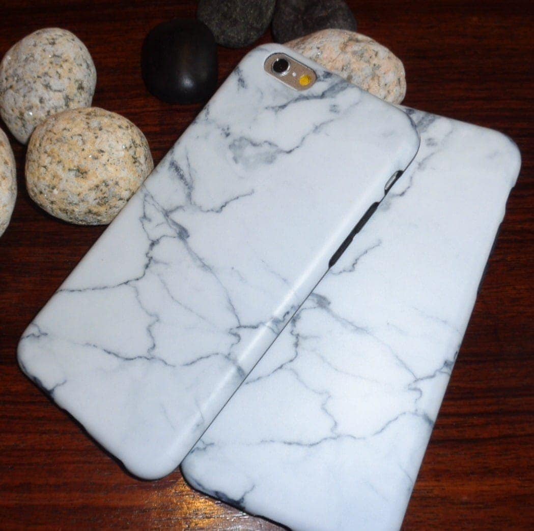 Elastyczne etui na Iphone 7 plus 8 plus marmurek case marmur Iphone 7 plus 8 plus obudowa marmurek Iphone 7 plus 8 plus – biały