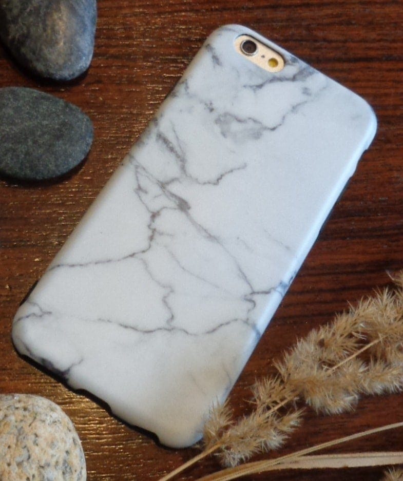 Elastyczne etui na Iphone 7 plus 8 plus marmurek case marmur Iphone 7 plus 8 plus obudowa marmurek Iphone 7 plus 8 plus – biały