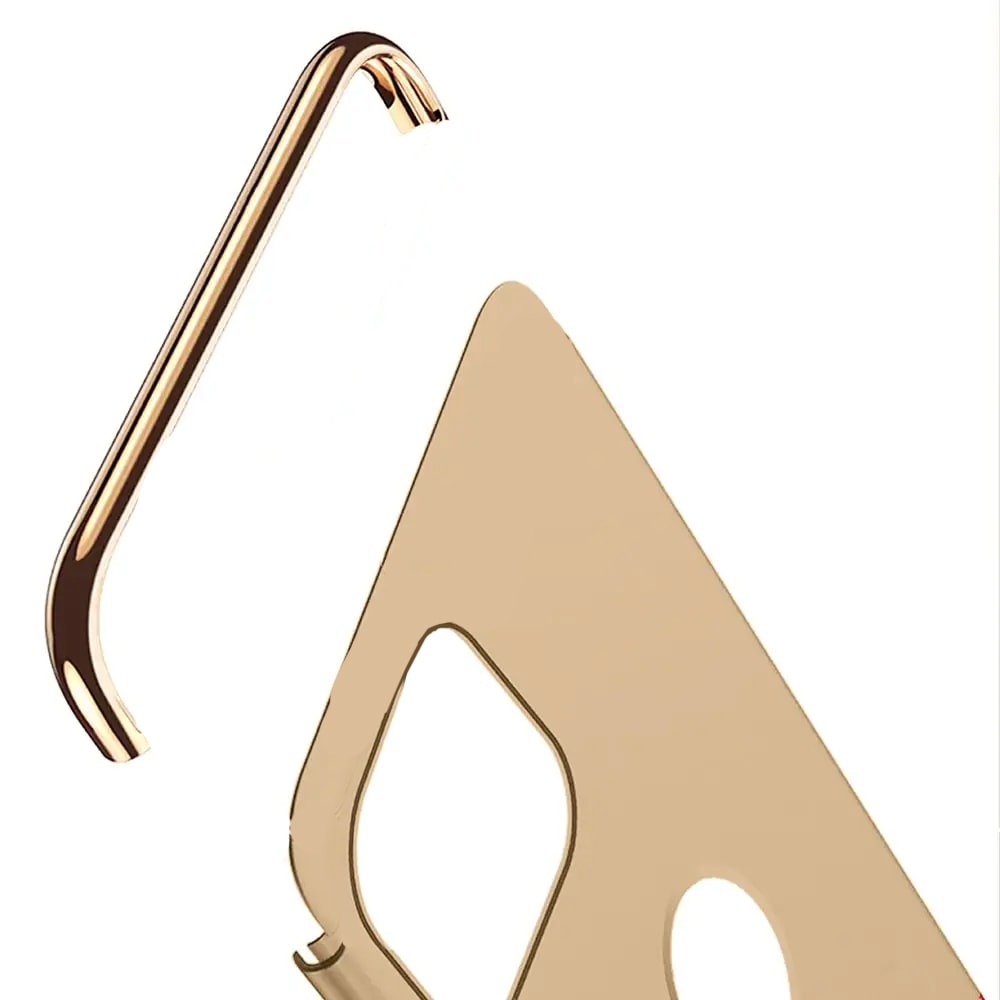 Etui do iPhone 13 Pro Max eleganckie cienkie z widocznym logo, złote