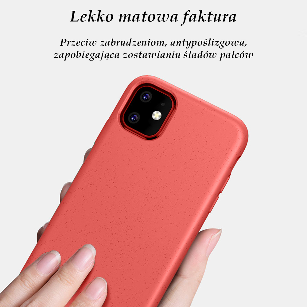 Etui do iPhone 12 mini Biodegradowalne case, 100% naturalny skład, czerwone