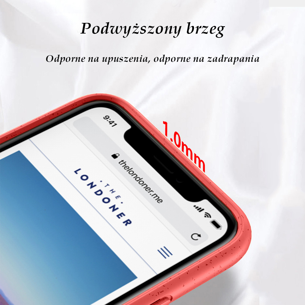 Etui do iPhone 12 mini Biodegradowalne case, 100% naturalny skład, czerwone