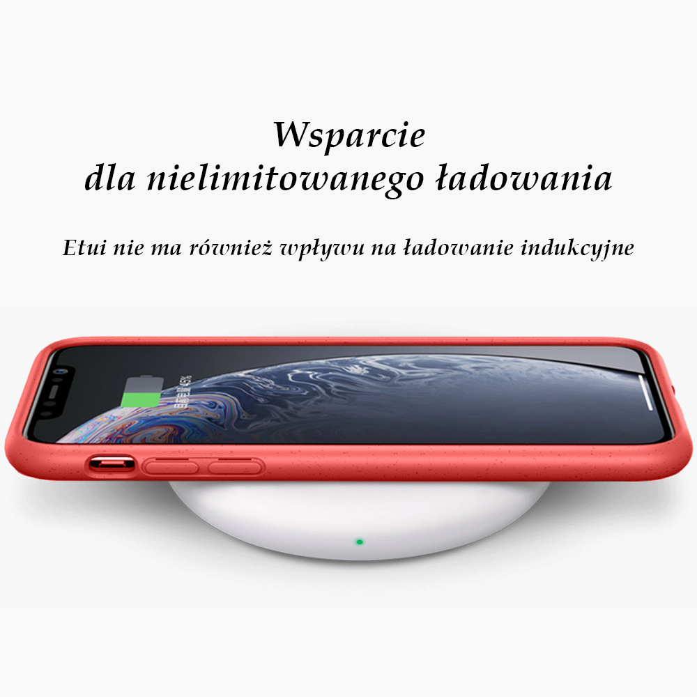Etui do iPhone 12 mini Biodegradowalne case, 100% naturalny skład, czerwone
