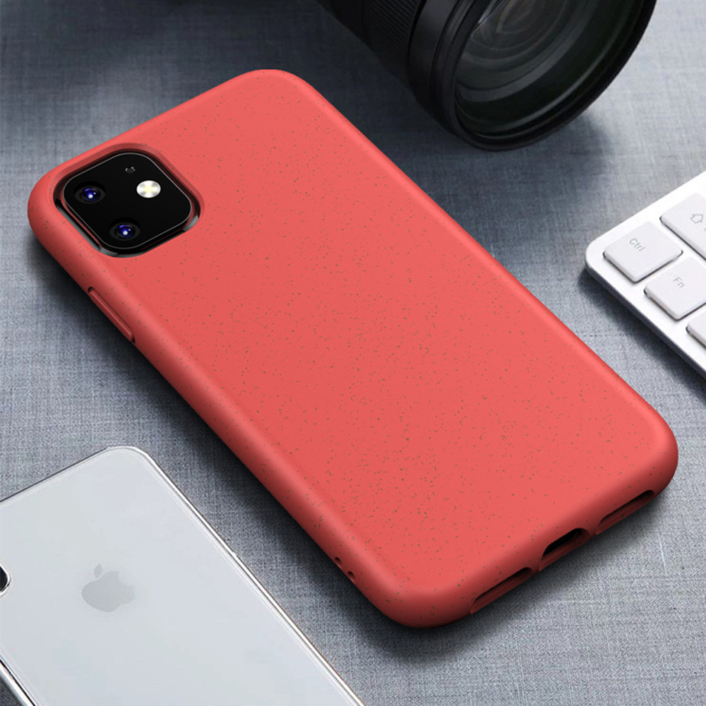 Etui do iPhone 12 mini Biodegradowalne case, 100% naturalny skład, czerwone