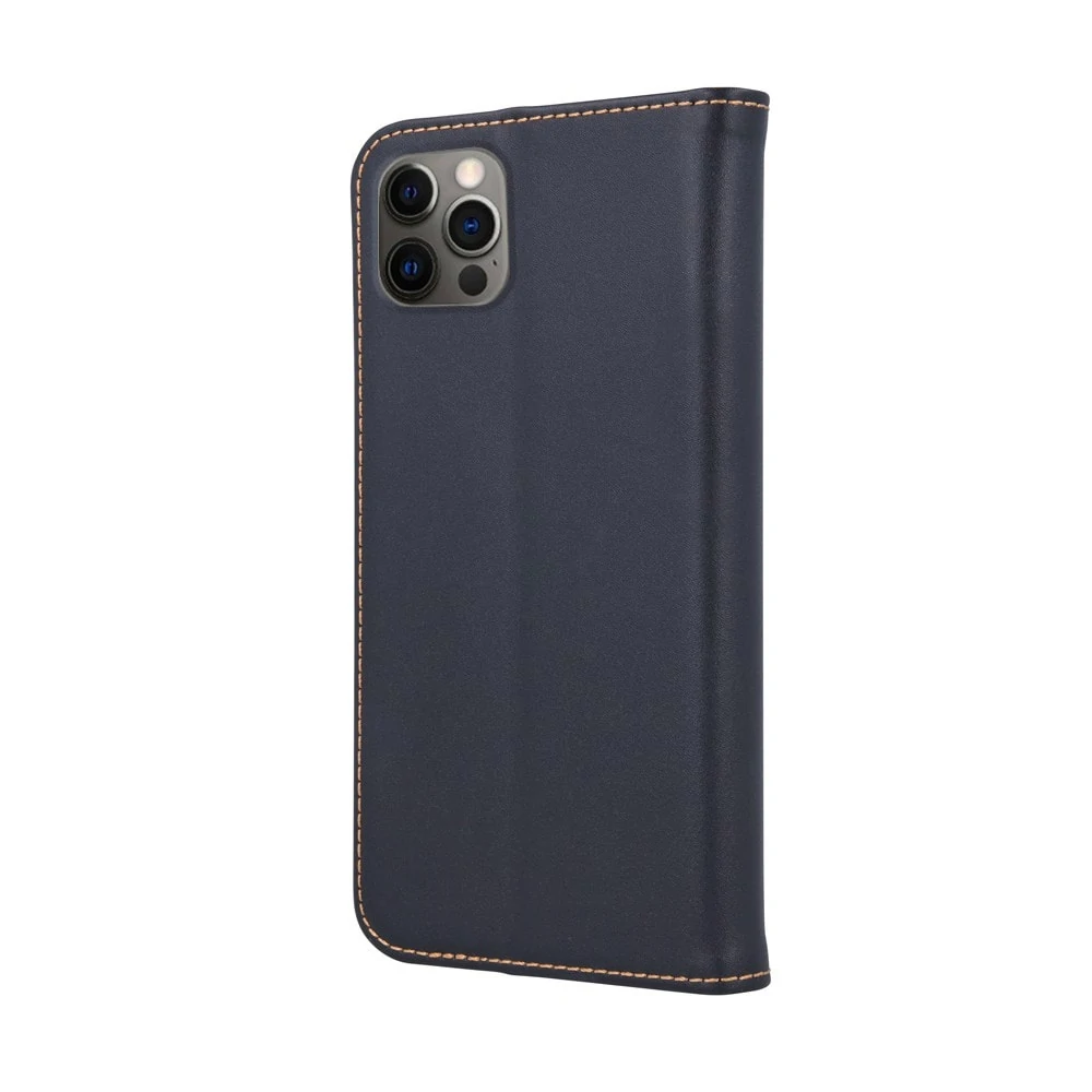 Etui do iPhone 12 eleganckie skórzane, czarne