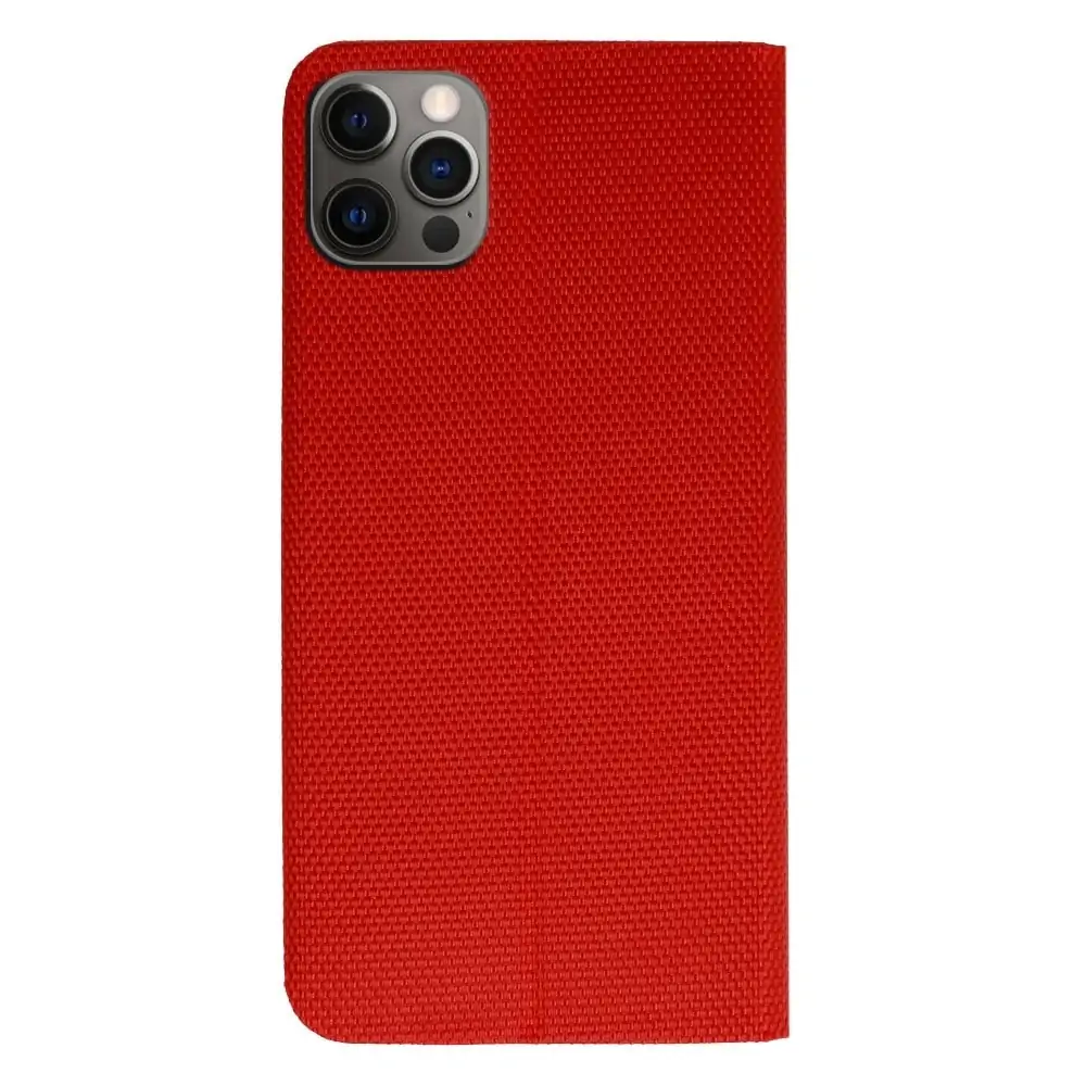 Etui do iPhone 12 Pro Max (6.7) eleganckie stylowe z klapką, czerwone