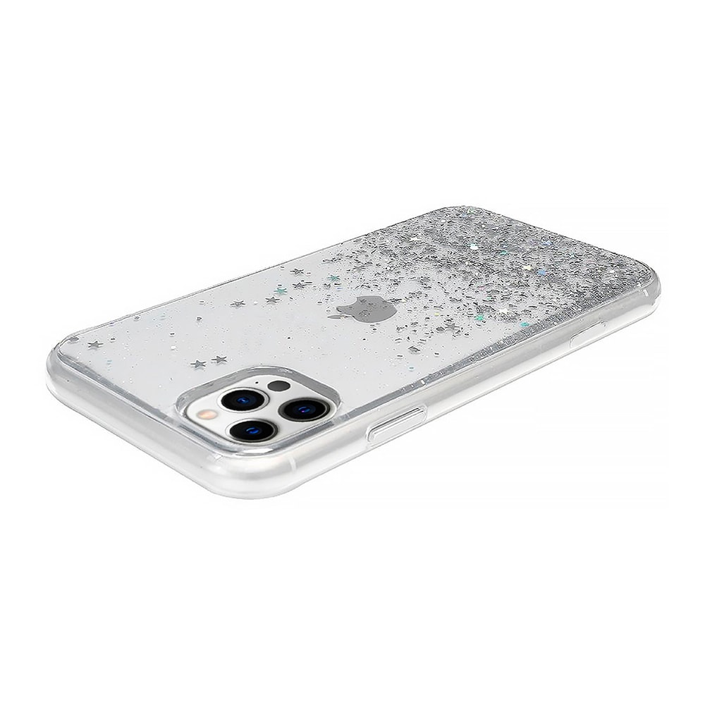 Etui do iPhone 12 Pro przeźroczyste silikonowe z brokatem