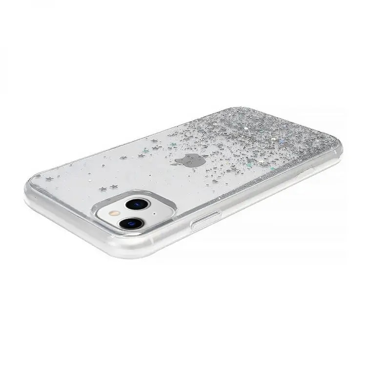 Etui do iPhone 13 Mini przeźroczyste silikonowe z brokatem