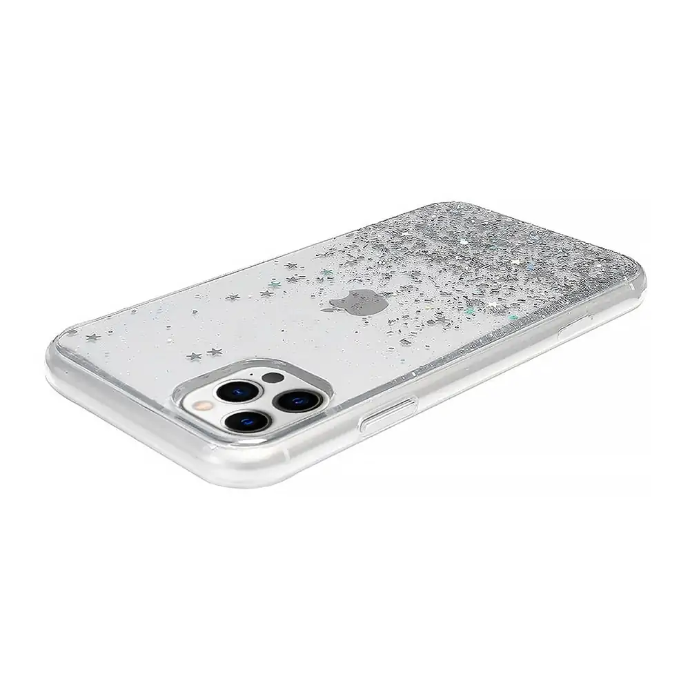 Etui do iPhone 12 Pro Max przeźroczyste silikonowe z brokatem