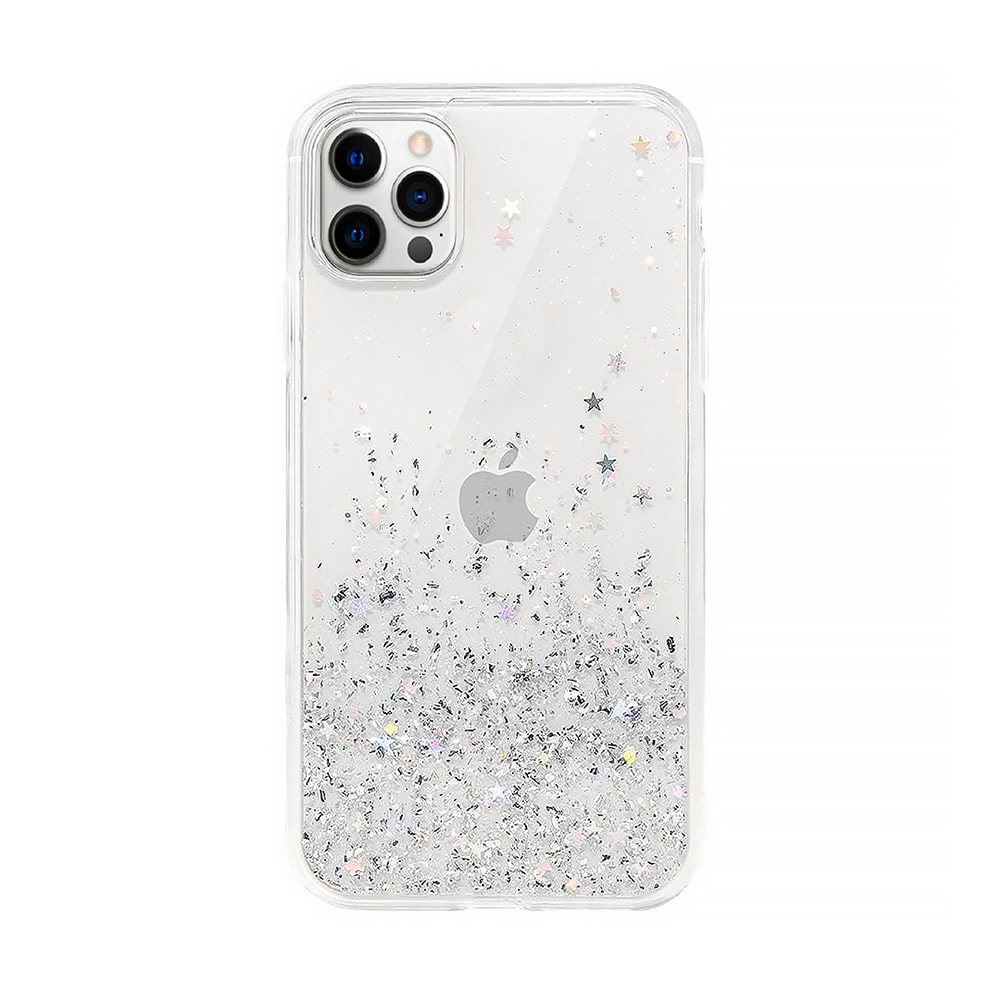 Etui do iPhone 12 Pro przeźroczyste silikonowe z brokatem