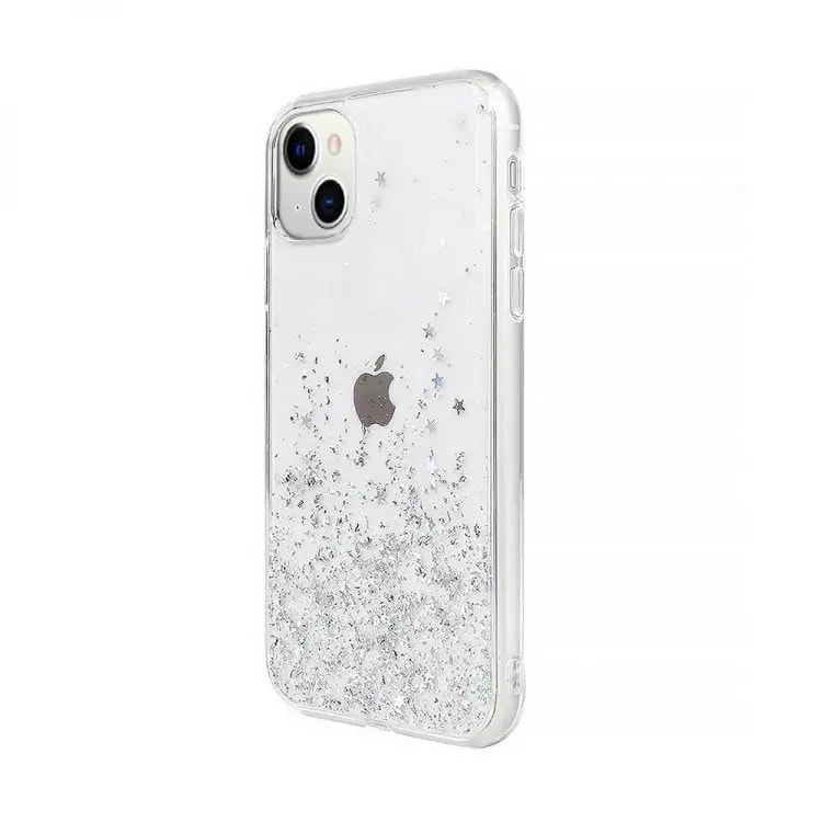 Etui do iPhone 13 Mini przeźroczyste silikonowe z brokatem