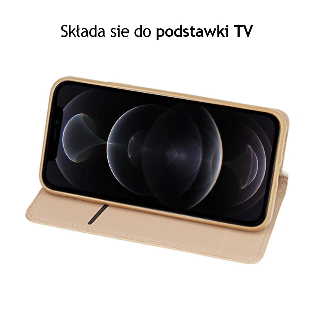 Etui do iPhone 12 Pro Max eleganckie klasyczne, złote