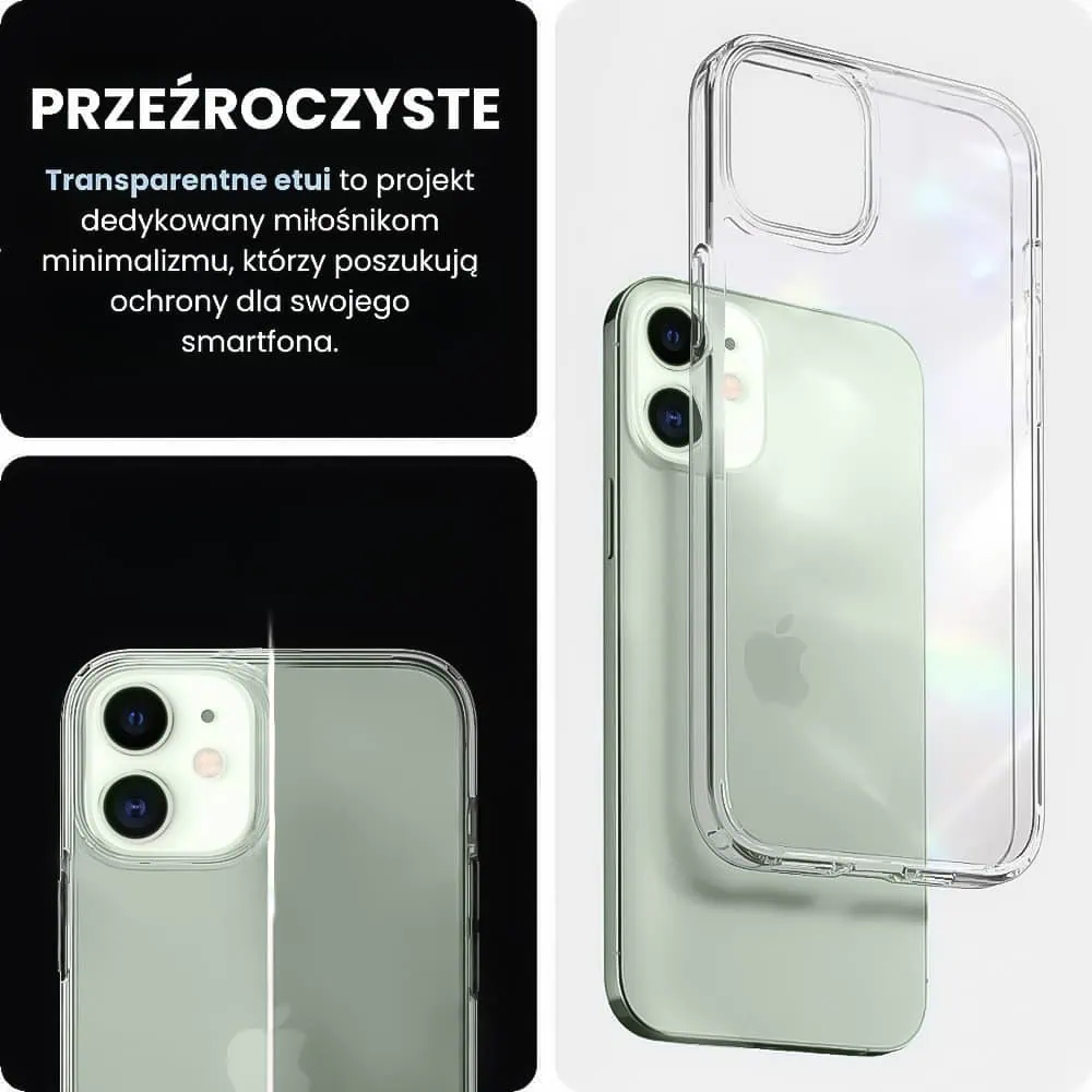 Etui do iPhone 12 Mini przeźroczyste transparentne etui premium clear