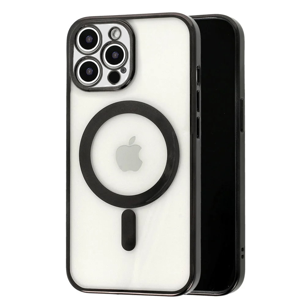 Etui do iPhone 13 Pro premium black MagSafe z osłoną kamery, czarne