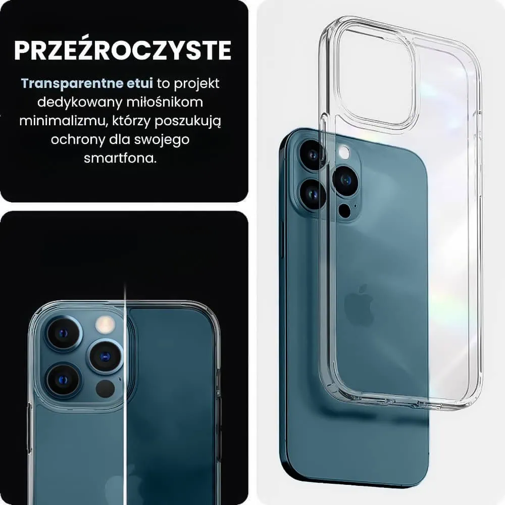 Etui do iPhone 12 Pro przeźroczyste transparentne etui premium clear