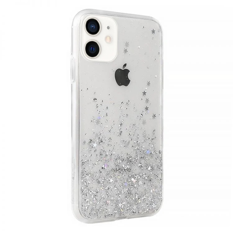 Etui do iPhone 12 przeźroczyste silikonowe z brokatem