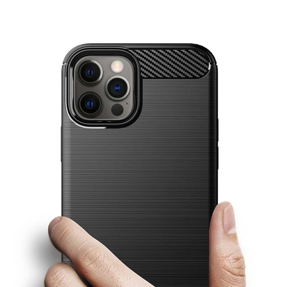 Etui do iPhone 12 Pro pancerne karbonowe czarne