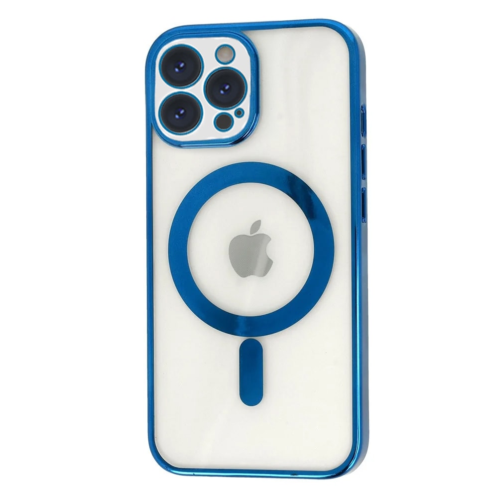 Etui do iPhone 12 Pro Max premium blue MagSafe z osłoną kamery, niebieskie (OUTLET)
