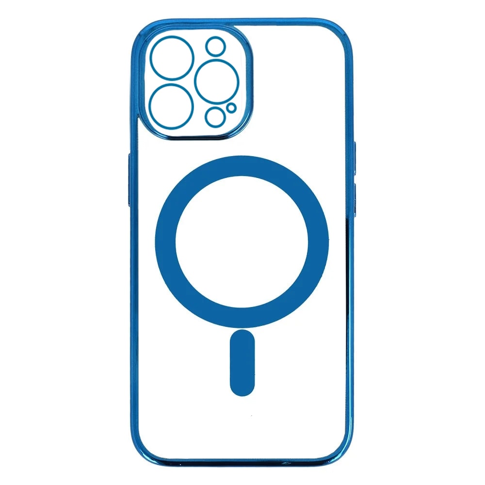 Etui do iPhone 12 Pro Max premium blue MagSafe z osłoną kamery, niebieskie (OUTLET)