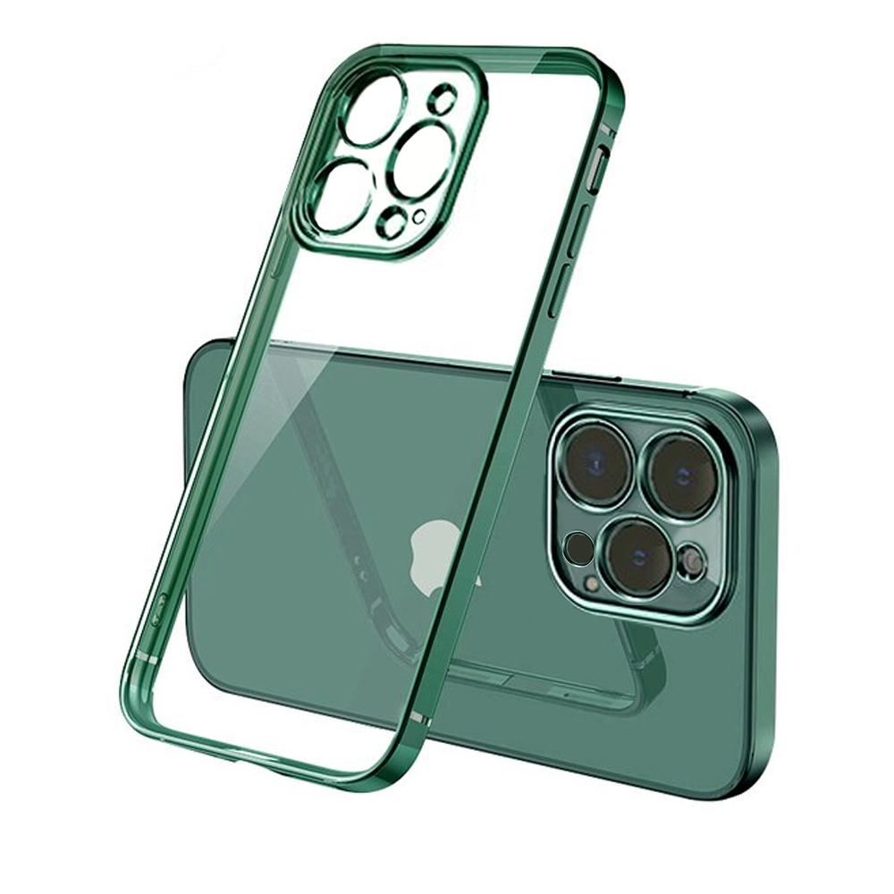 Etui do iPhone 13 Pro Max premium green z osłoną kamery, alpejska zieleń (OUTLET)