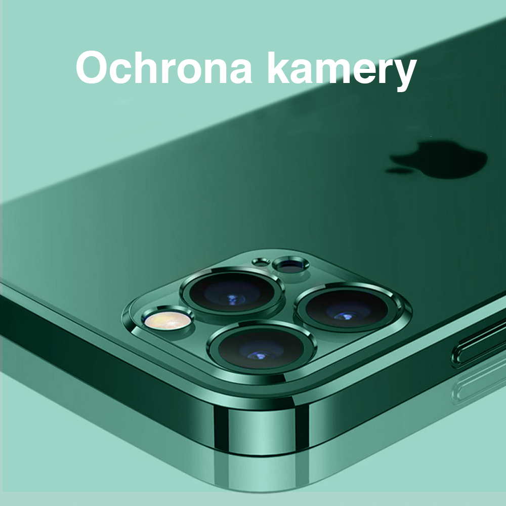 Etui do iPhone 13 Pro Max premium green z osłoną kamery, alpejska zieleń (OUTLET)