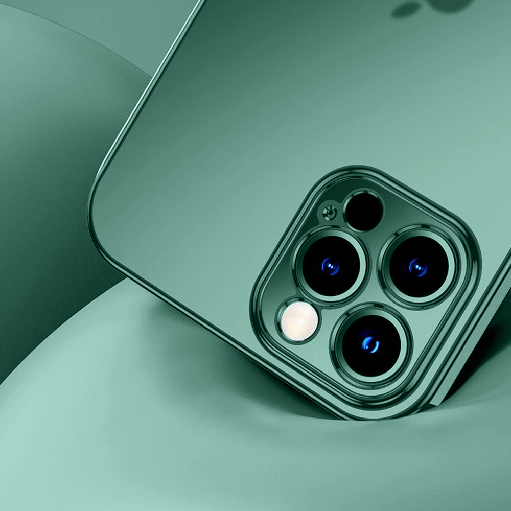 Etui do iPhone 13 Pro Max premium green z osłoną kamery, alpejska zieleń (OUTLET)