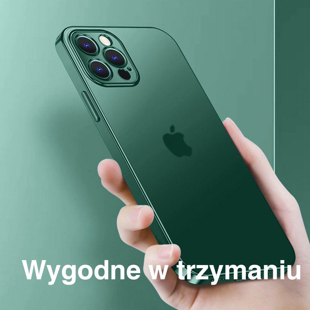 Etui do iPhone 13 Pro Max premium green z osłoną kamery, alpejska zieleń (OUTLET)