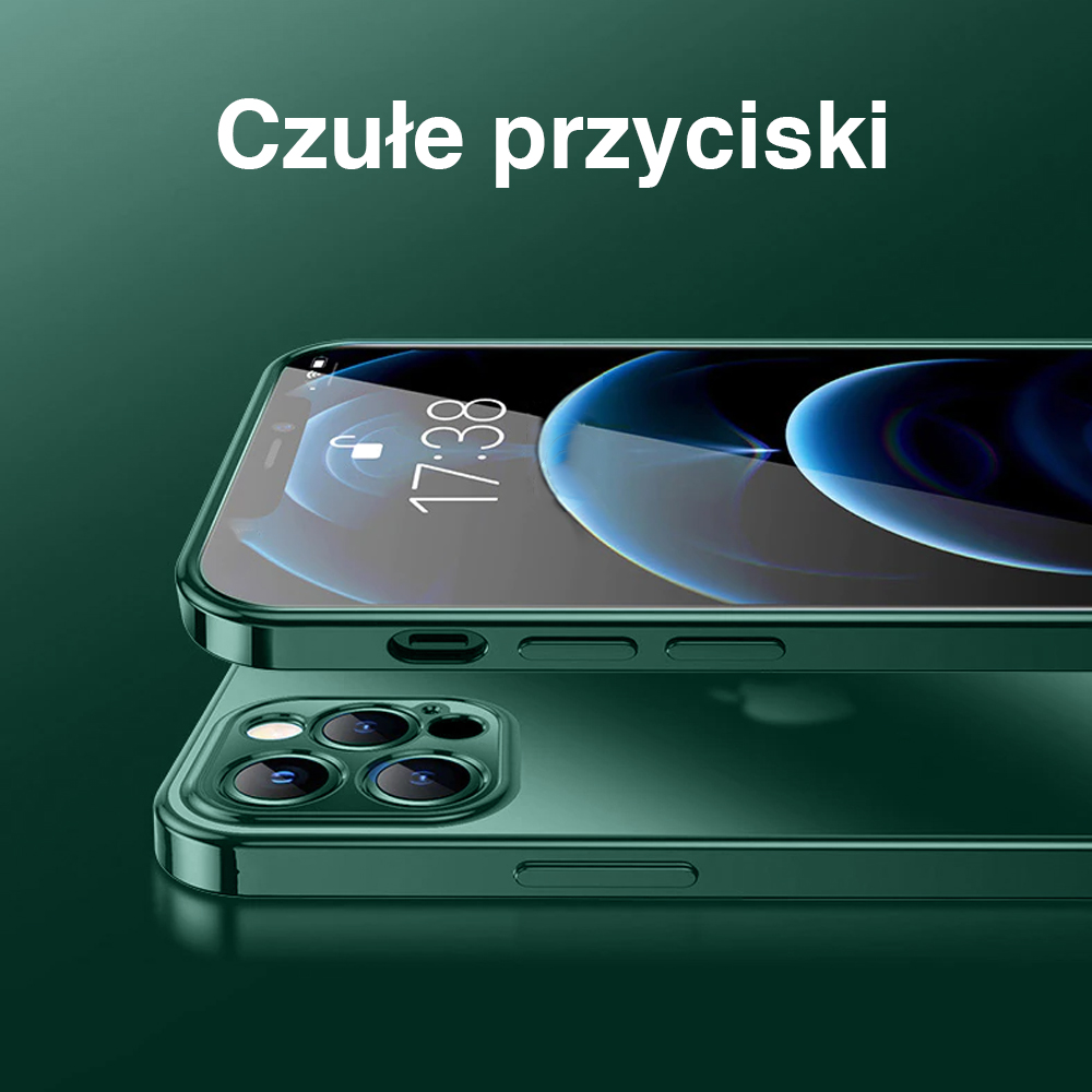 Etui do iPhone 13 Pro Max premium green z osłoną kamery, alpejska zieleń (OUTLET)