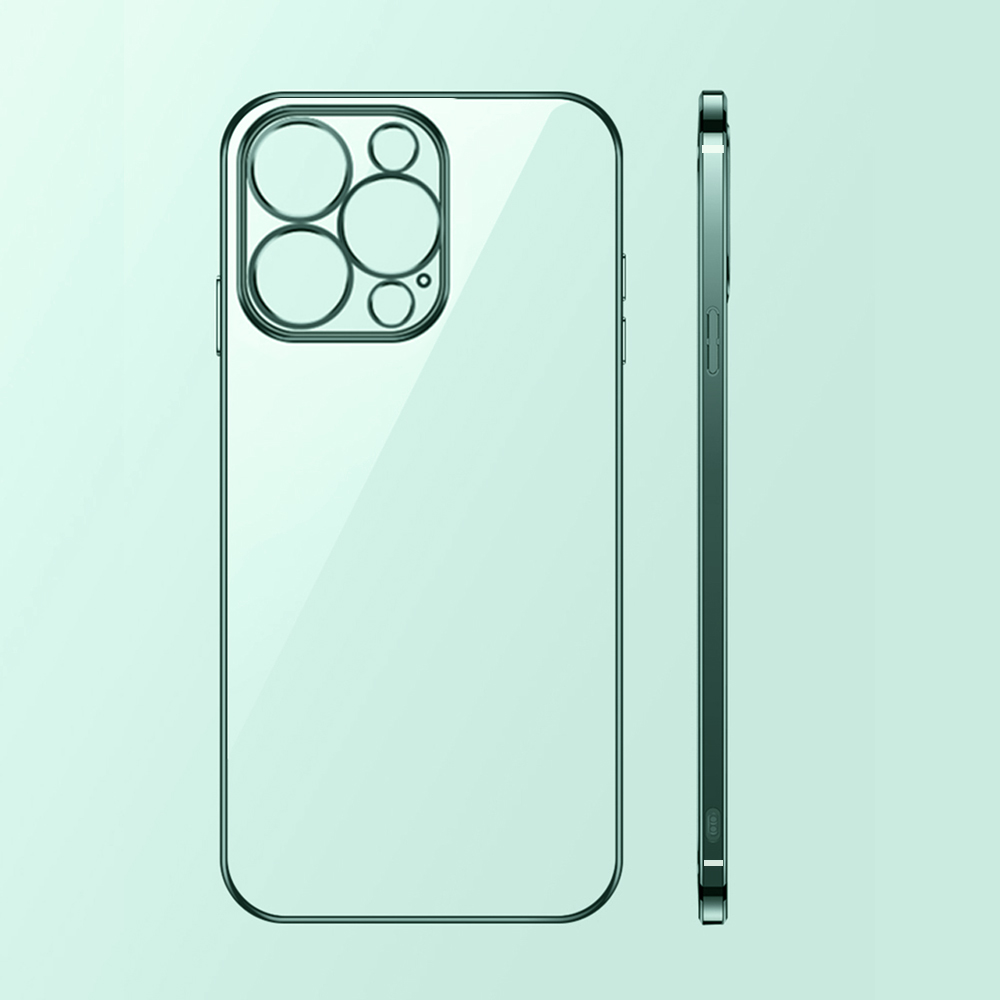 Etui do iPhone 13 Pro Max premium green z osłoną kamery, alpejska zieleń (OUTLET)