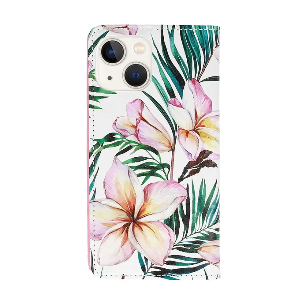 Etui do iPhone 13 eleganckie stylowe delikatne kwiaty na jasnym tle