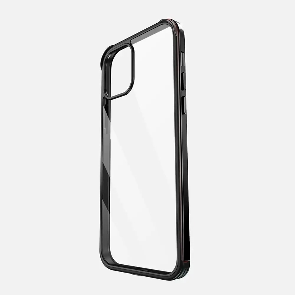 Etui do iPhone 13 Pro Max krystalicznie krystaliczny tył z metalową ramką, trwałe, eleganckie Sulada oryginal, czarne grafitowe