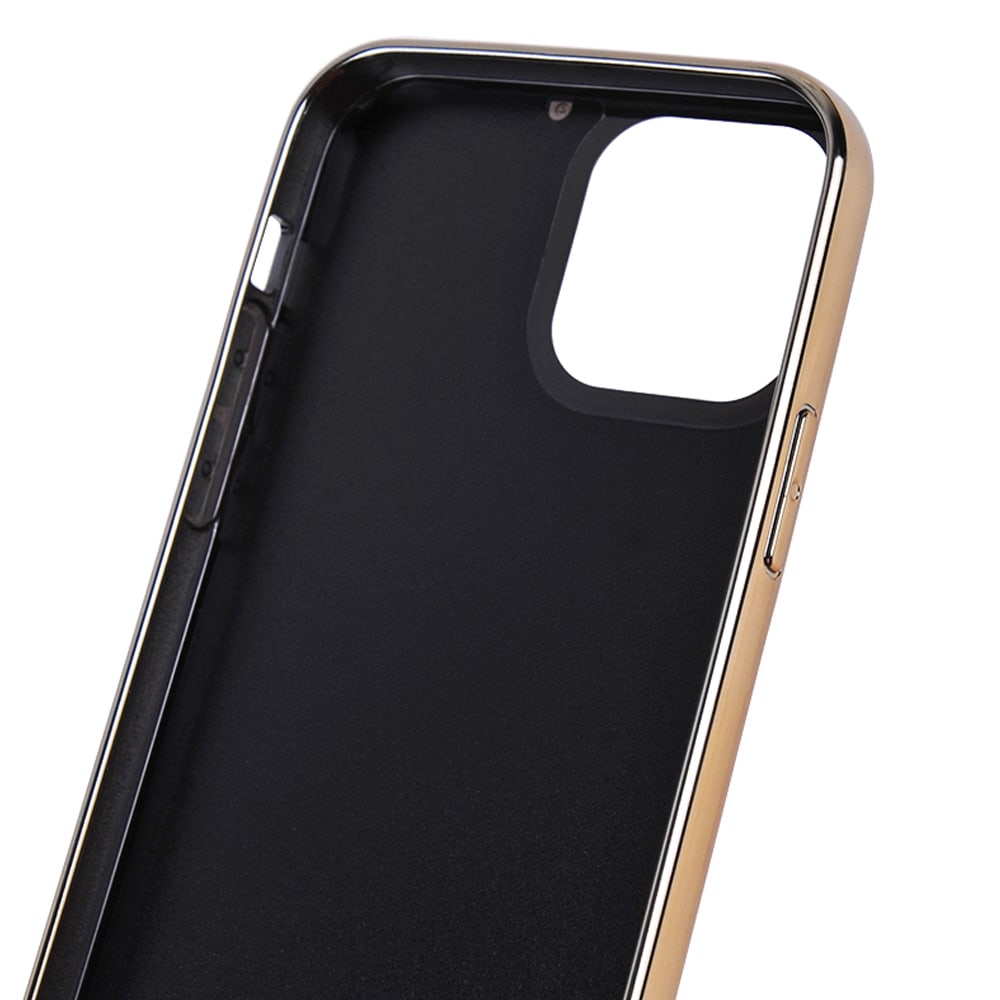 Etui do iPhone 13 Pro Gold Elegance złota ramka, czarne
