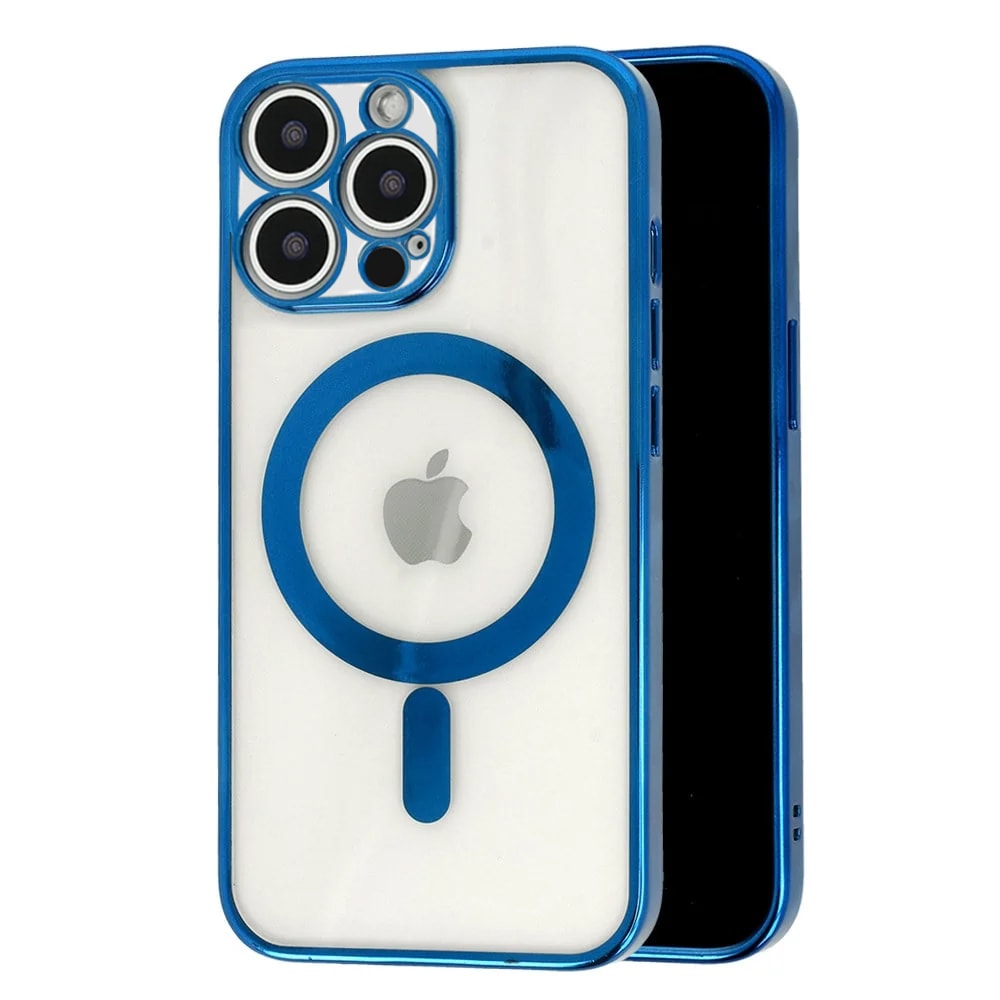 Etui do iPhone 12 Pro Max premium blue MagSafe z osłoną kamery, niebieskie (OUTLET)