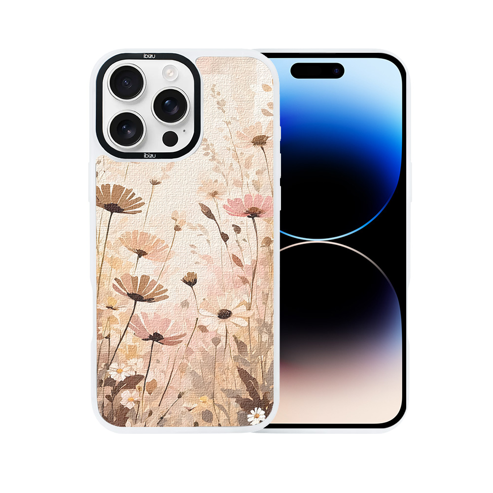 Etui do iPhone 14 Pro IBIZU DropGuard Matt z MagSafe, Boho, Kwiatowa łąka