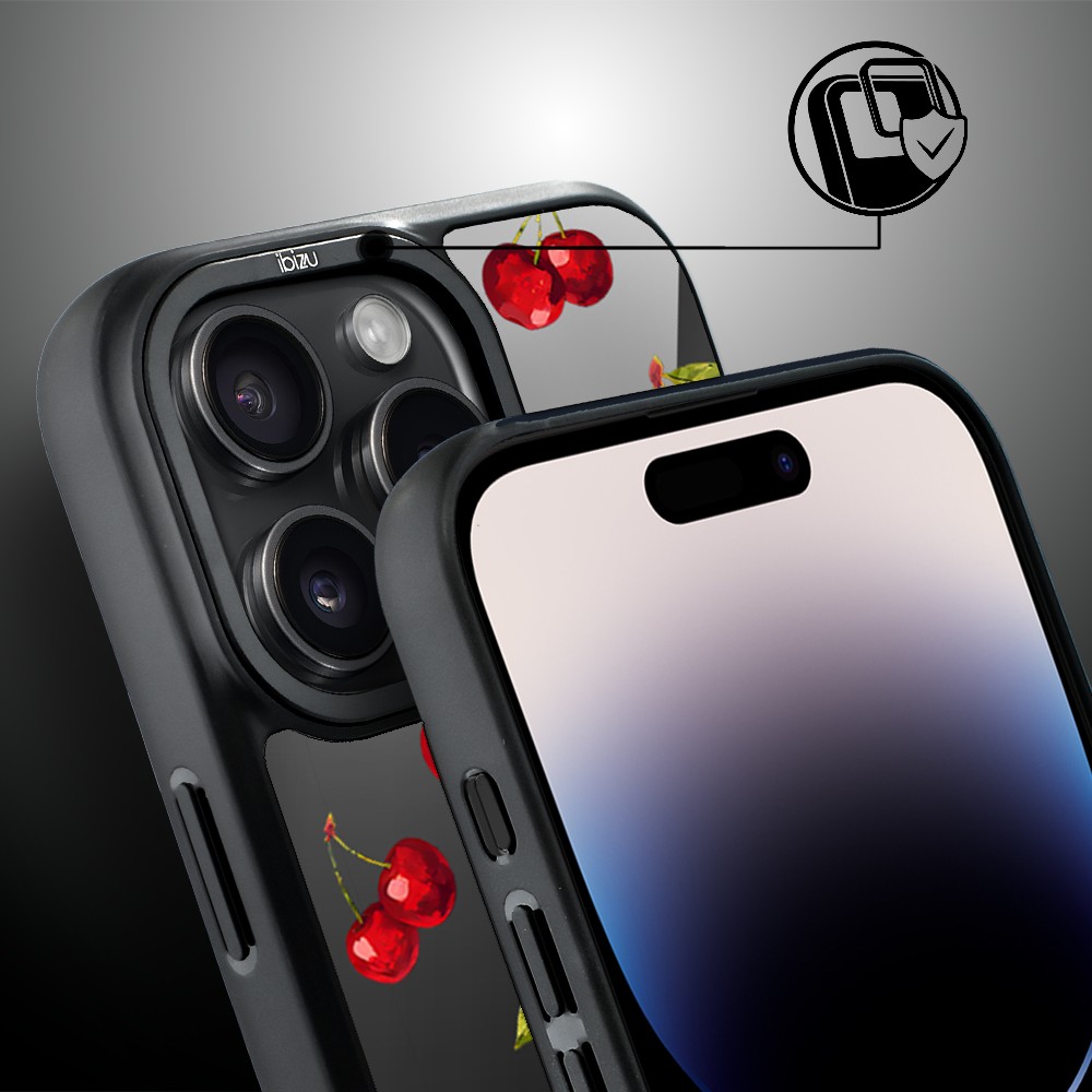 Etui do iPhone 14 Pro IBIZU DropGuard Matt z MagSafe, Midnight, Wiśniowa noc