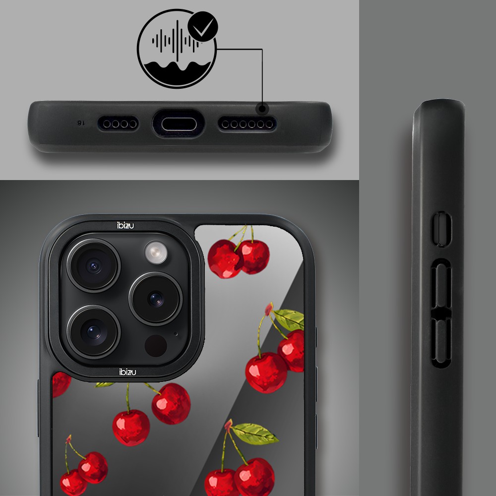 Etui do iPhone 14 Pro IBIZU DropGuard Matt z MagSafe, Midnight, Wiśniowa noc