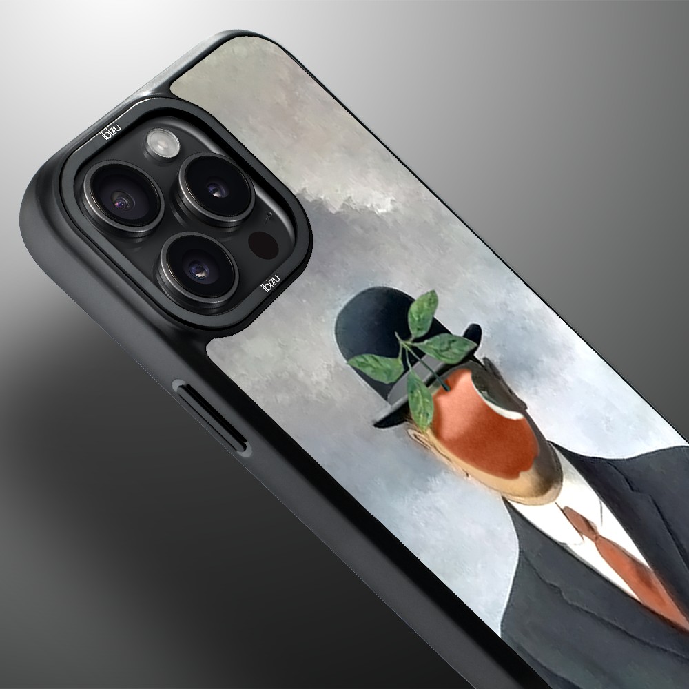 Etui do iPhone 14 Pro IBIZU DropGuard Matt z MagSafe, Rene Magritte, syn człowieczy