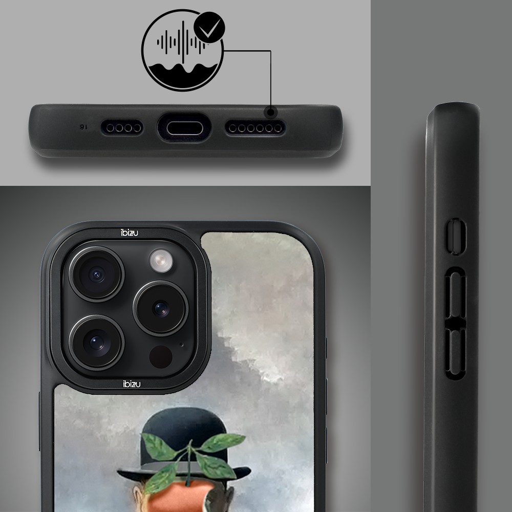 Etui do iPhone 14 Pro IBIZU DropGuard Matt z MagSafe, Rene Magritte, syn człowieczy