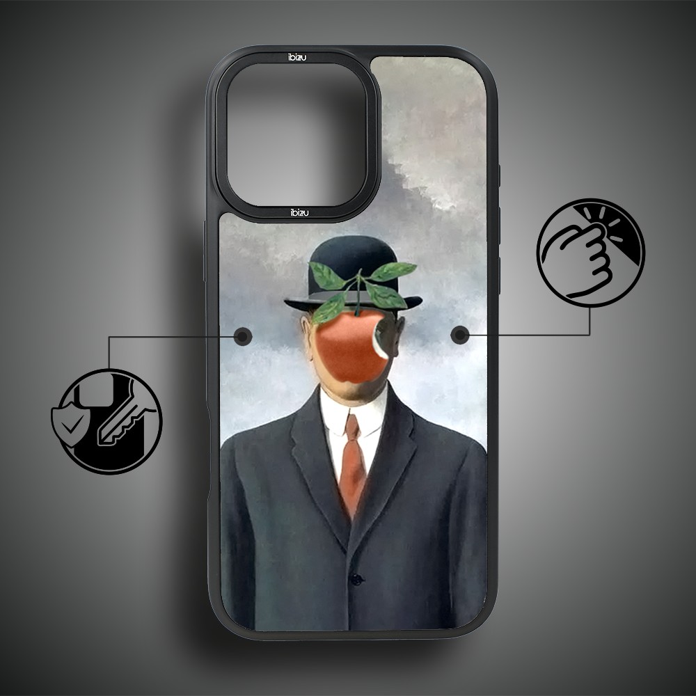 Etui do iPhone 14 Pro IBIZU DropGuard Matt z MagSafe, Rene Magritte, syn człowieczy