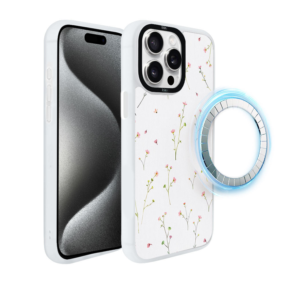 Etui do iPhone 15 Pro IBIZU DropGuard Matt z MagSafe, Pastel Bloom, Polna fantazja