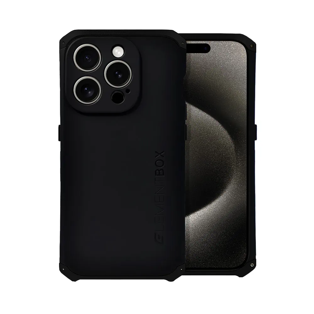 Etui do iphone - soild elements pancerne, twarde, z metalowymi krawędziami