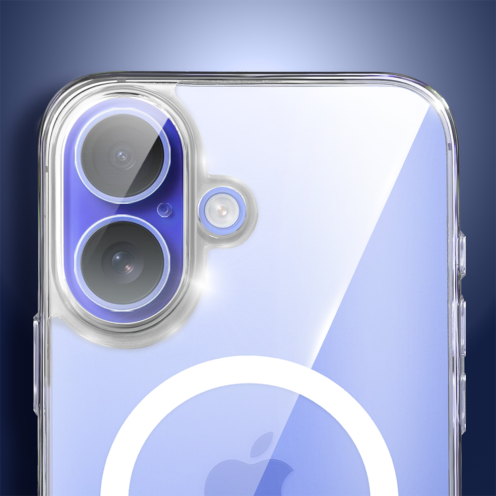Etui do iPhone 16 Clear Case MagSafe ze szklanym tyłem oraz ochroną aparatu