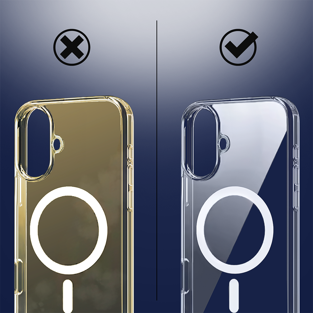 Etui do iPhone 16 Clear Case MagSafe ze szklanym tyłem oraz ochroną aparatu