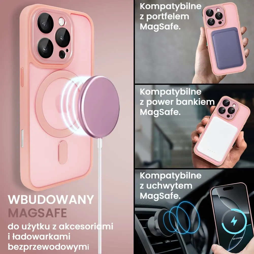 Etui do iPhone 16 Pro Max Color Flush z MagSafe, z osłoną aparatu, różowe (OUTLET)