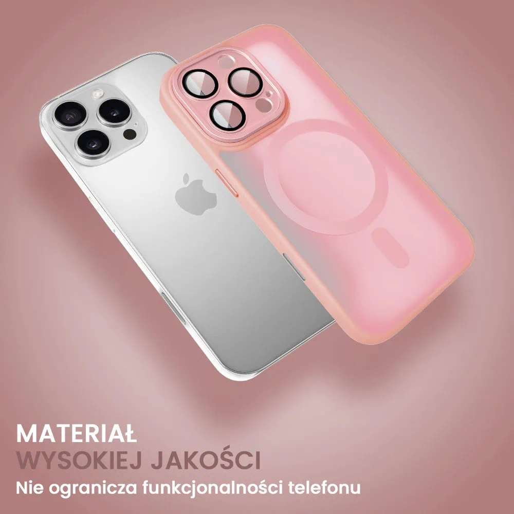 Etui do iPhone 16 Pro Max Color Flush z MagSafe, z osłoną aparatu, różowe (OUTLET)