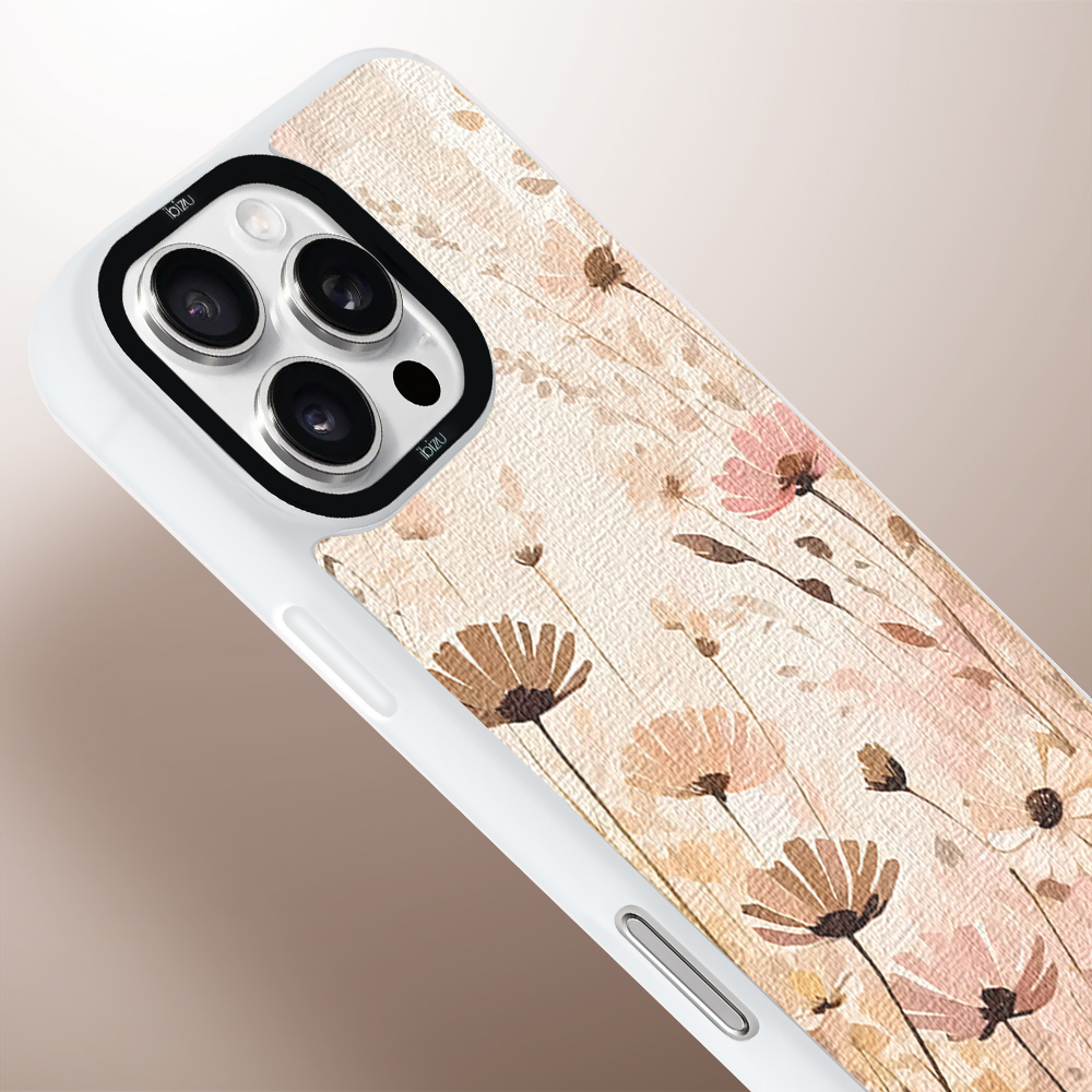 Etui do iPhone 16 Pro IBIZU DropGuard Matt z MagSafe, Boho, Kwiatowa łąka