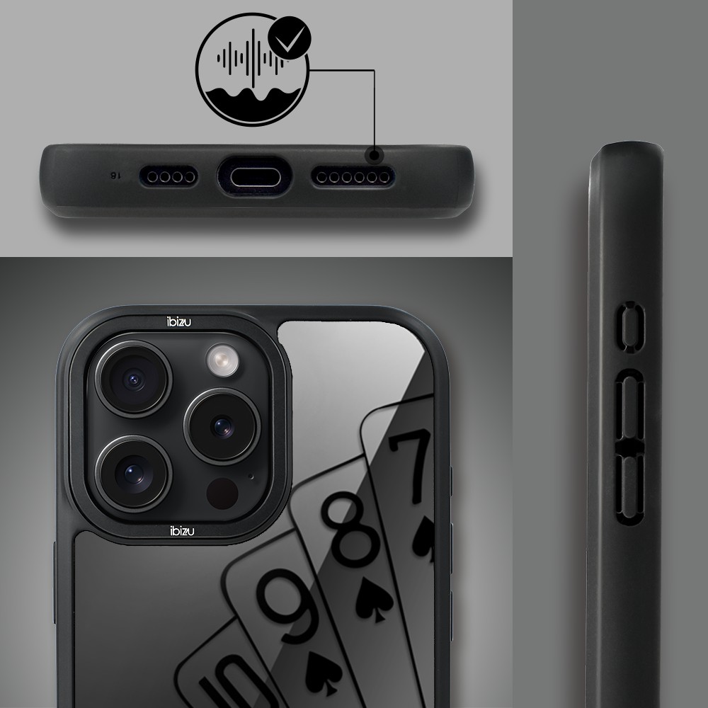 Etui do iPhone 16 Pro IBIZU DropGuard Matt z MagSafe, Midnight, Karty do gry