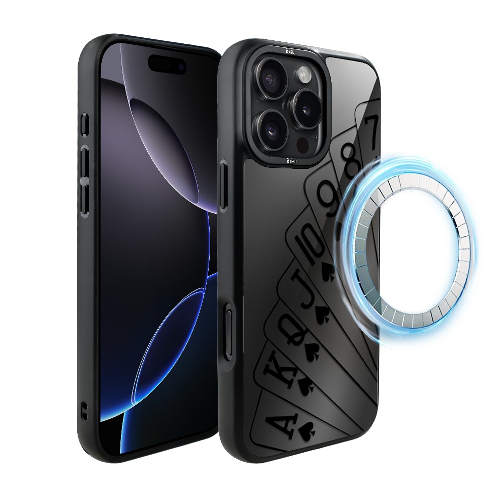 Etui do iPhone 16 Pro IBIZU DropGuard Matt z MagSafe, Midnight, Karty do gry