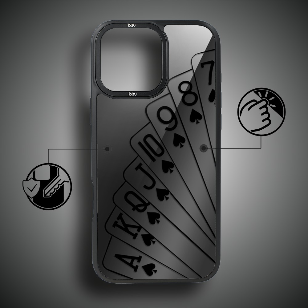 Etui do iPhone 16 Pro IBIZU DropGuard Matt z MagSafe, Midnight, Karty do gry