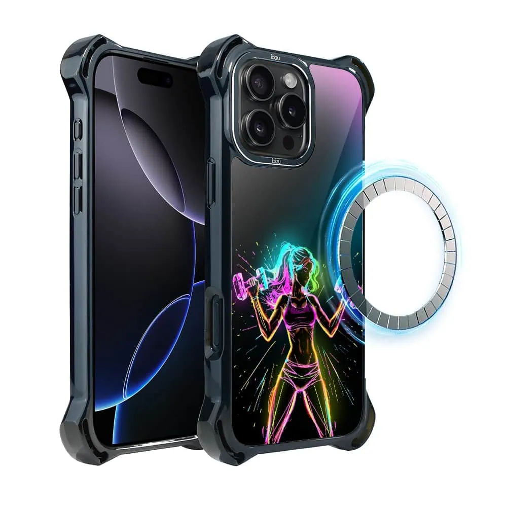 Etui do iPhone 16 Pro, Ibizu DropGuard Ultra z MagSafe, #ElectroMove, Wibracja fitness