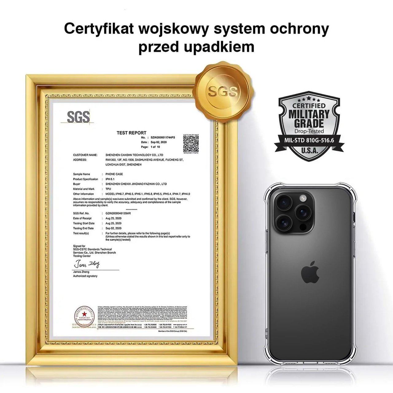 Etui do iPhone 16 Pro Premium VIP certyfikowany case wzmocnione rogi